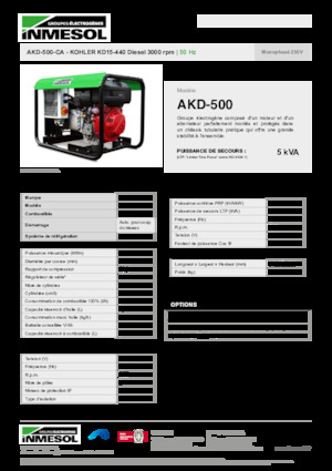 Дизелови генератори INMESOL AKD-500-CA