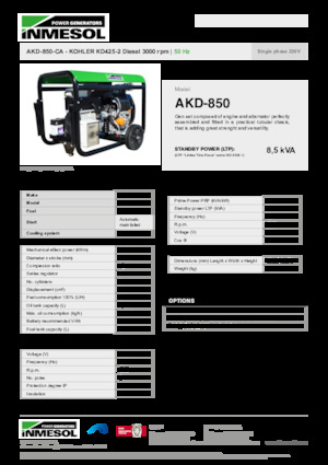 Дизелови генератори INMESOL AKD-850-CA