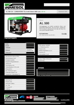 Дизелови генератори INMESOL AL 500-CA