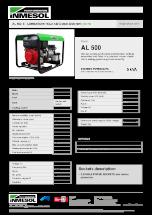 Дизелови генератори INMESOL AL 500-E