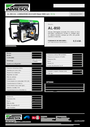 Дизелови генератори INMESOL AL 850-CA