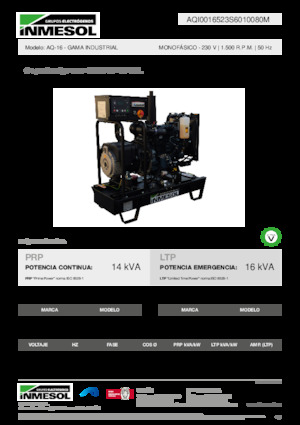 Дизелови генератори INMESOL AQ-16