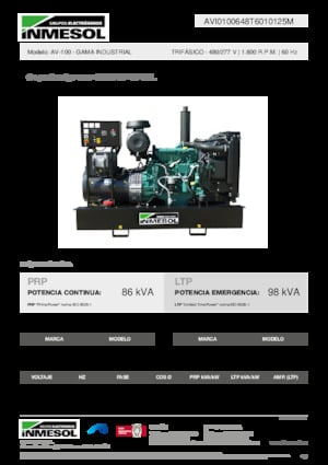 Дизелови генератори INMESOL AV-100