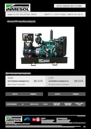 Дизелови генератори INMESOL AV-100