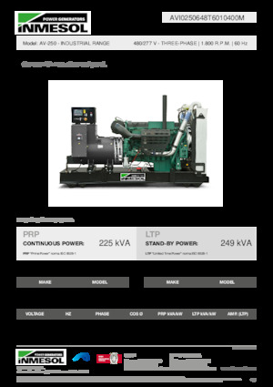 Дизелови генератори INMESOL AV-250