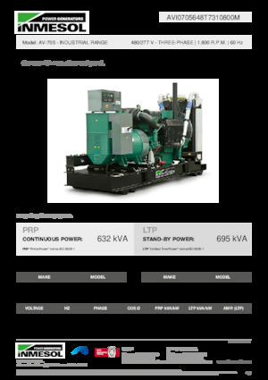 Дизелови генератори INMESOL AV-705