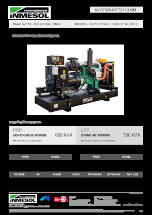 Дизелови генератори INMESOL AV-730