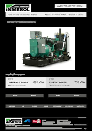 Дизелови генератори INMESOL AV-775