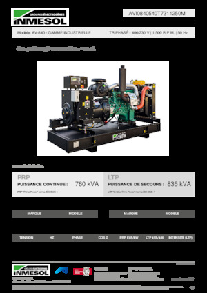Дизелови генератори INMESOL AV-840