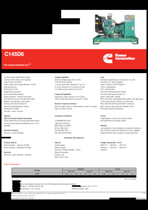 Дизелови генератори Cummins C145D6