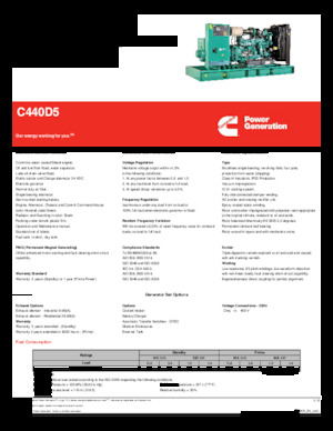 Дизелови генератори Cummins C440D5