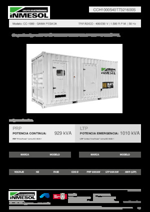 Дизелови генератори INMESOL CC-1000