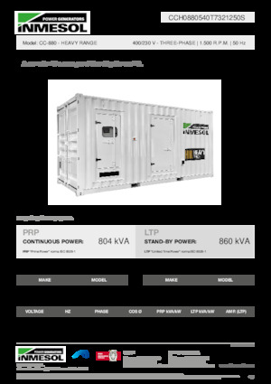 Дизелови генератори INMESOL CC-880