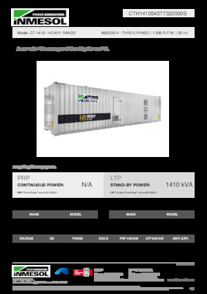 Дизелови генератори INMESOL CT-1410