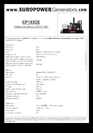 Дизелови генератори Europower EP193DE (S)