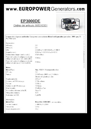 Дизелови генератори Europower EP3000DE (MA)