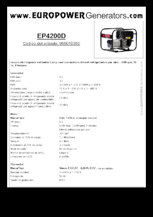 Дизелови генератори Europower EP4200D (S)