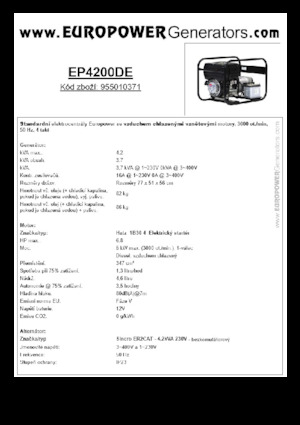 Дизелови генератори Europower EP4200DE (S)