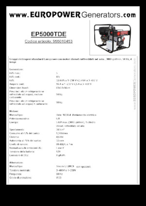 Дизелови генератори Europower EP5000TDE (S)