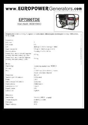 Дизелови генератори Europower EP7000TDE (S)