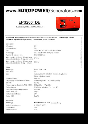 Дизелови генератори Europower EPS200TDE (MA)