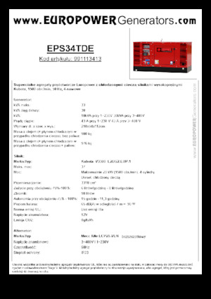 Дизелови генератори Europower EPS34TDE (MA)