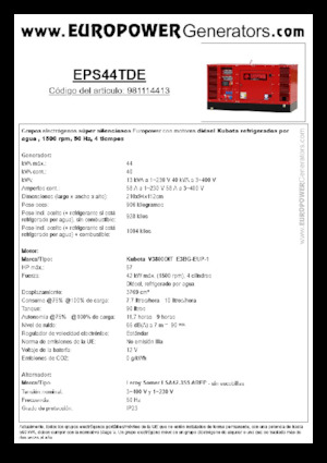Дизелови генератори Europower EPS44TDE (LS)