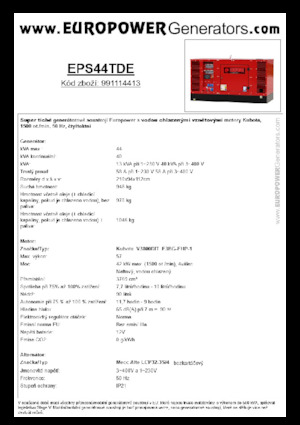 Дизелови генератори Europower EPS44TDE (MA)