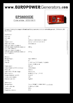 Дизелови генератори Europower EPS6000DE (S)