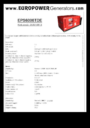 Дизелови генератори Europower EPS6000TDE (S)