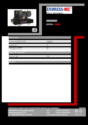 Дизелови генератори Endress ESE 110 IW