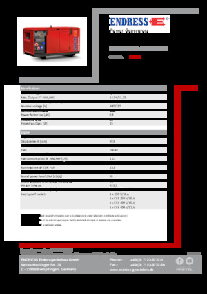 Дизелови генератори Endress ESE 1306 DYS-GT ES ISO DI