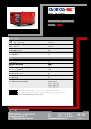 Дизелови генератори Endress ESE 1306 DYS-GT ES ISO DI