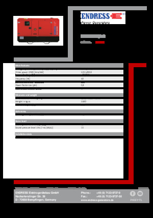 Дизелови генератори Endress ESE 135 IW/AS