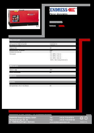Дизелови генератори Endress ESE 15 YW-B