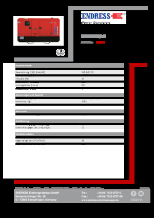 Дизелови генератори Endress ESE 175 IW/AS