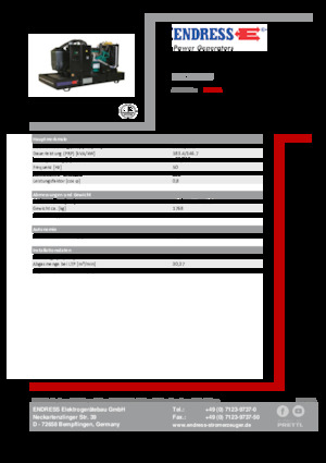 Дизелови генератори Endress ESE 200 PW 