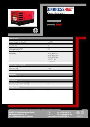 Дизелови генератори Endress ESE 45 YW/RS