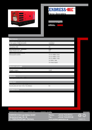 Дизелови генератори Endress ESE 45 YW/RS