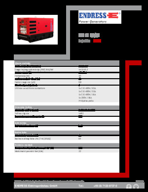 Дизелови генератори Endress ESE 60 IW/RS