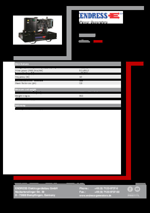Дизелови генератори Endress ESE 90 IW