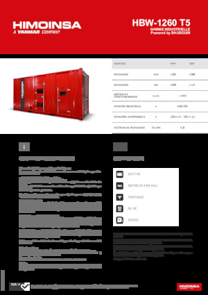 Дизелови генератори HIMOINSA HBW-1260 T5