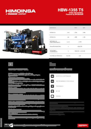 Дизелови генератори HIMOINSA HBW-1355 T5