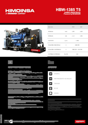 Дизелови генератори HIMOINSA HBW-1385 T5