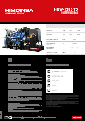 Дизелови генератори HIMOINSA HBW-1385 T5