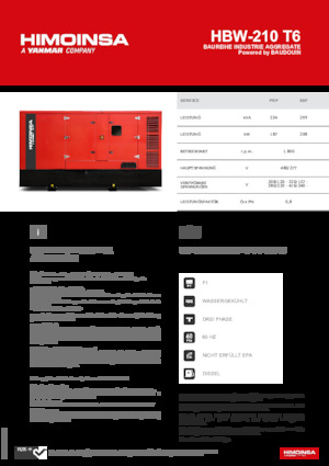 Дизелови генератори HIMOINSA HBW-210 T6