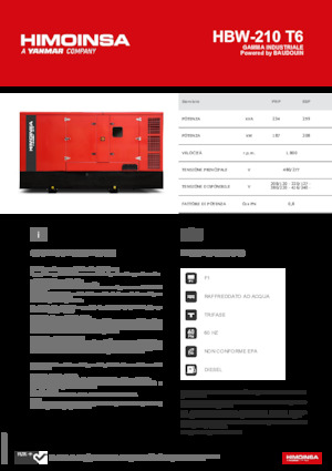 Дизелови генератори HIMOINSA HBW-210 T6
