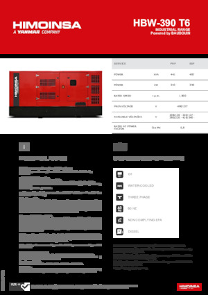 Дизелови генератори HIMOINSA HBW-390 T6
