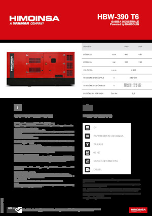 Дизелови генератори HIMOINSA HBW-390 T6