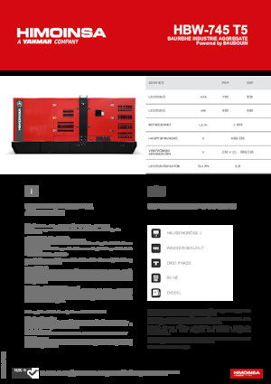Дизелови генератори HIMOINSA HBW-745 T5